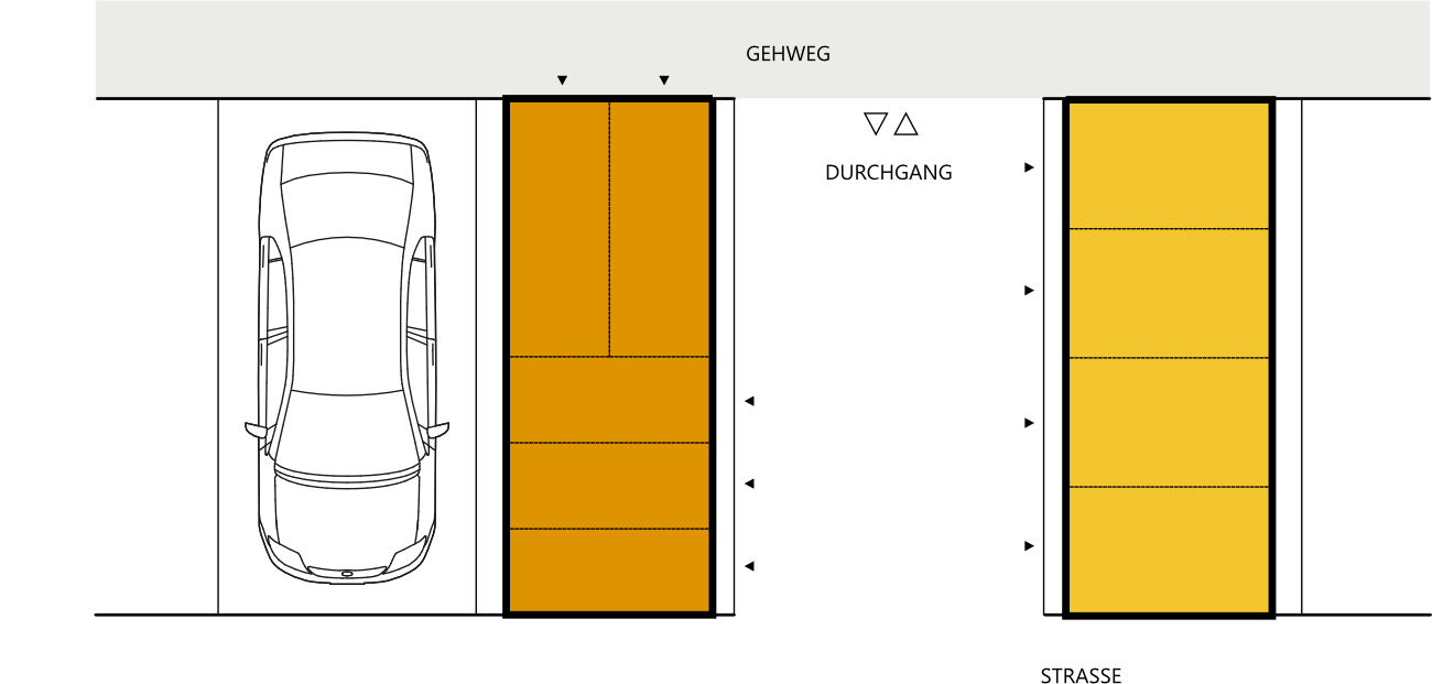 Fahrradgarage für Querparker